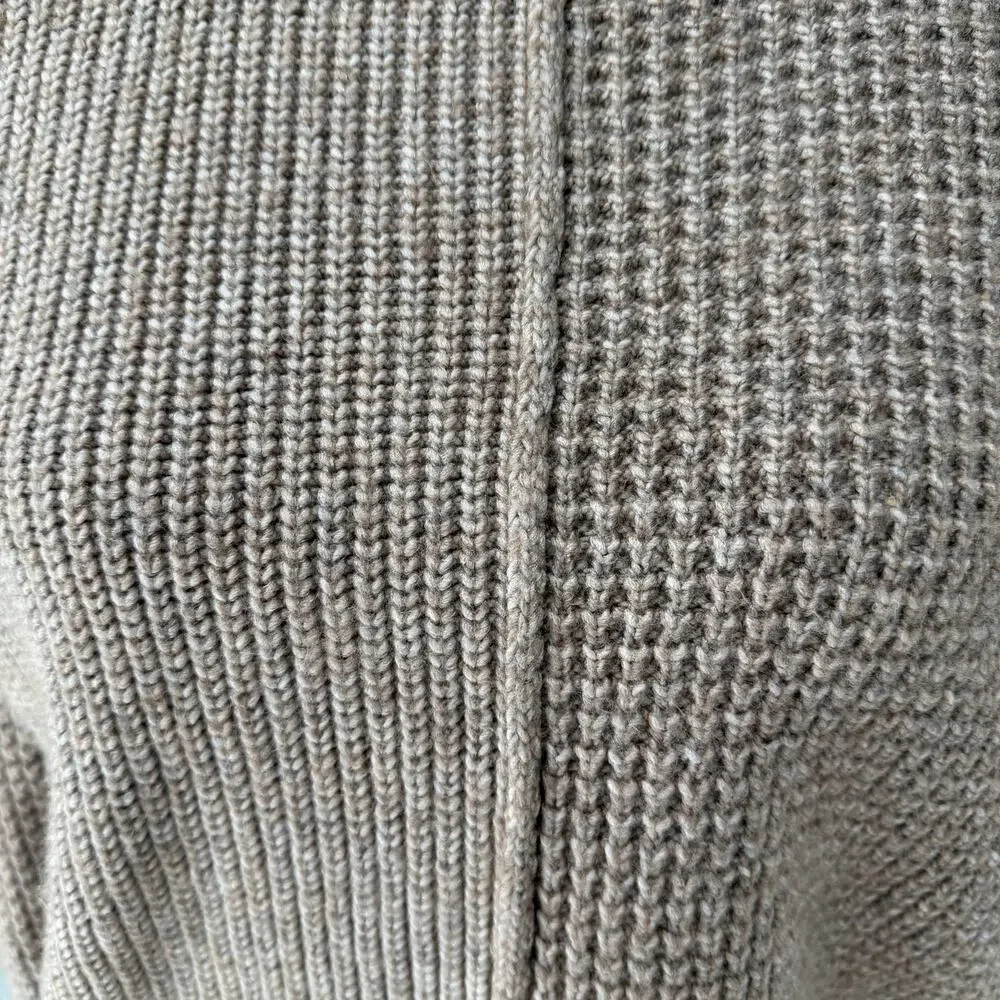 American Eagle Cable-Knit Waffle-Knit Cropped Pullover Sweater Sz Large
